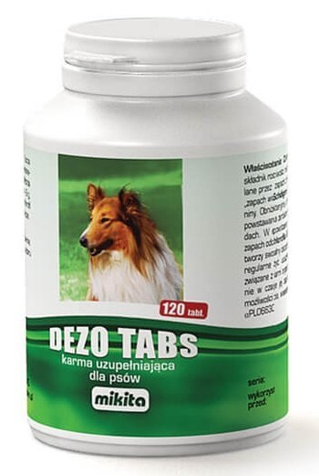 Mikita Dezotabs - Tabletki Neutralizujące Nieprzyjemne Zapachy u Psów (na cieczkę) Mikita Dezotabs - Tabletki Neutralizujące Nieprzyjemne Zapachy u Psów (na cieczkę)