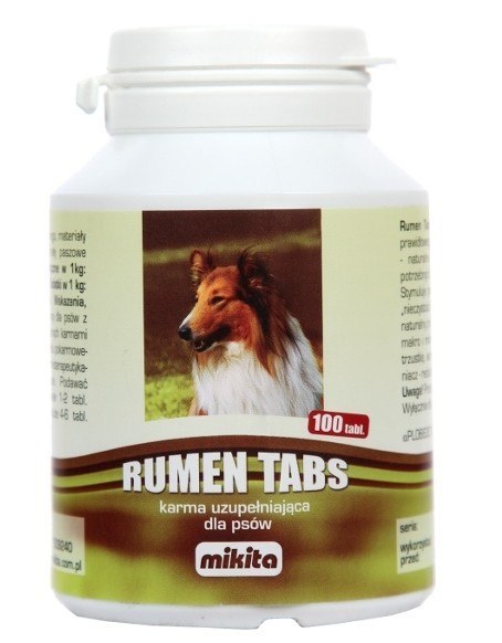 Mikita Rumen-Tabs 100 - probiotyk na przewód pokarmowy psa Mikita Rumen-Tabs 100 - probiotyk na przewód pokarmowy psa