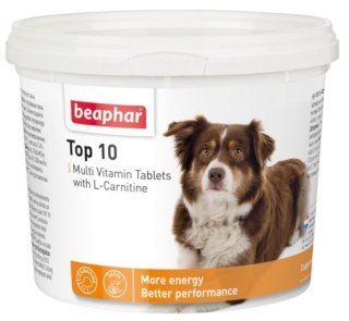Beaphar TOP 10 Dog - preparat witaminowy z L-karnityną dla psa