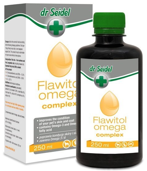 Dr Seidel Flawitol Omega Complex - olej dla psa na sierść Dr Seidel Flawitol Omega Complex - olej dla psa na sierść