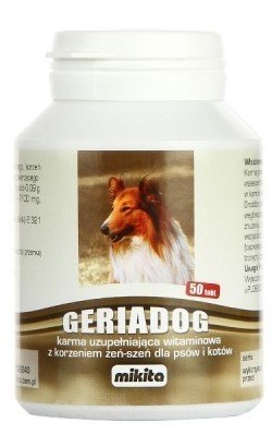 Mikita Geriadog 50 tabletek - witaminy dla psa seniora Mikita Geriadog 50 tabletek - witaminy dla psa seniora