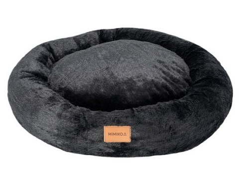 MIMIKO Pets Legowisko Shaggy okrągłe XL 75cm czarne MIMIKO Pets Legowisko Shaggy okrągłe XL 75cm czarne
