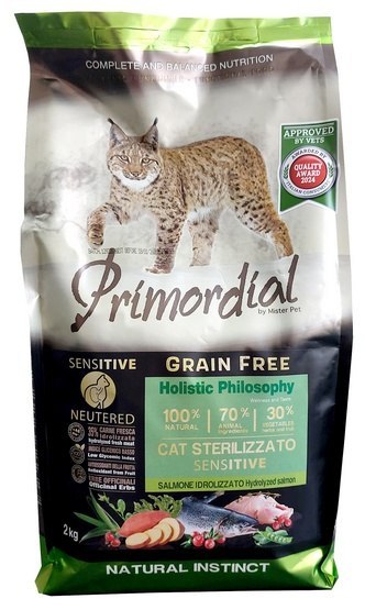 Primordial Cat Grain Free Neutered Sensitive Salmon 2kg Primordial Cat Grain Free Neutered Sensitive Salmon 2kg