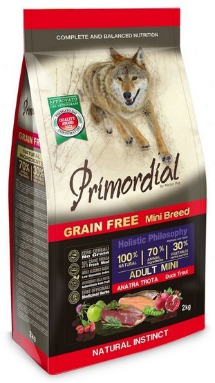 Primordial Dog Grain Free Mini Adult Duck & Trout 6kg Primordial Dog Grain Free Mini Adult Duck & Trout 6kg