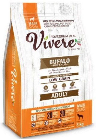 Vivere Dog Maxi Adult karma dla psa dużej rasy 3kg bawół