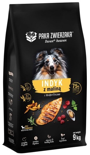 Paka Zwierzaka Seventh Heaven karma dla psa 9kg indyk malina