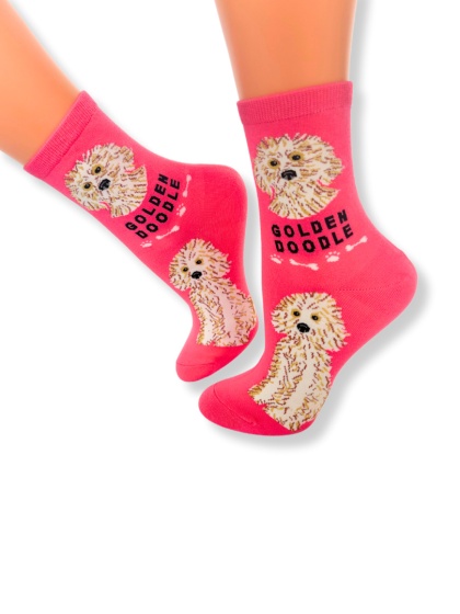 Skarpetki Goldendoodle Damskie (jaskrawy róż)