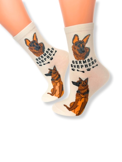 Skarpetki Owczarek Niemieckie Damskie (białe)