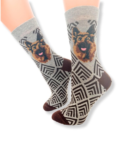 Skarpetki Owczarek Niemieckie Damskie (brązowe)