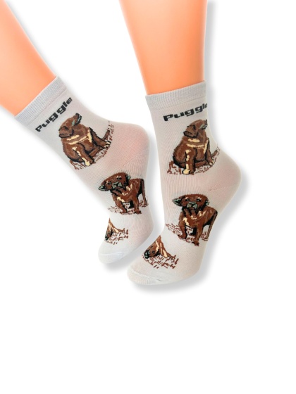Skarpetki Puggle Dziecięce (jasno szare)