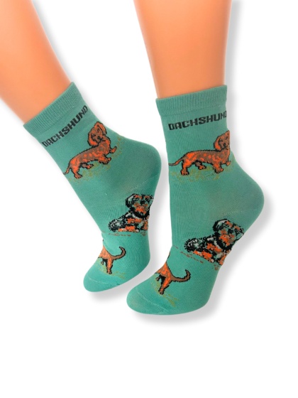 Skarpetki w Jamniki Dziecięce (zielone)