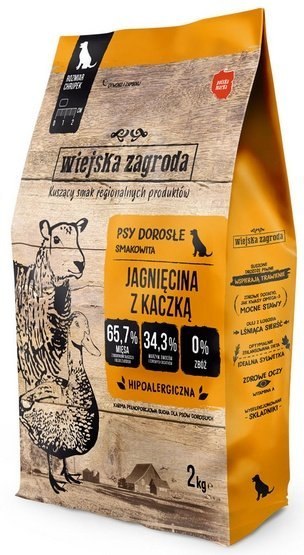 Wiejska Zagroda karma dla psa 2kg jagnięcina kaczka