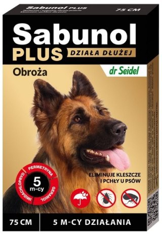 Sabunol Obroża Plus przeciw pchłom dla psa 75cm - ochrona przez 5 mc