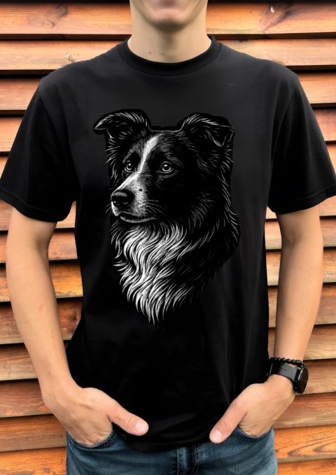 Koszulka Border Collie Damska Męska Personalizowana Koszulka Border Collie Damska Męska Personalizowana
