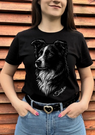 Koszulka Border Collie Damska Męska Personalizowana