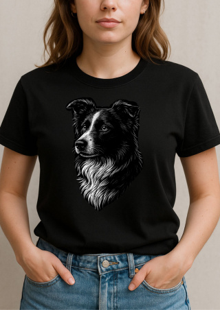 Koszulka Border Collie Damska Personalizowana