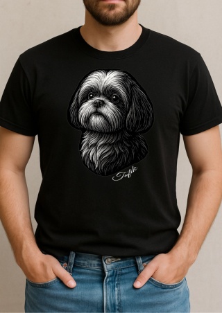 Koszulka Shih Tzu Męska Personalizowana