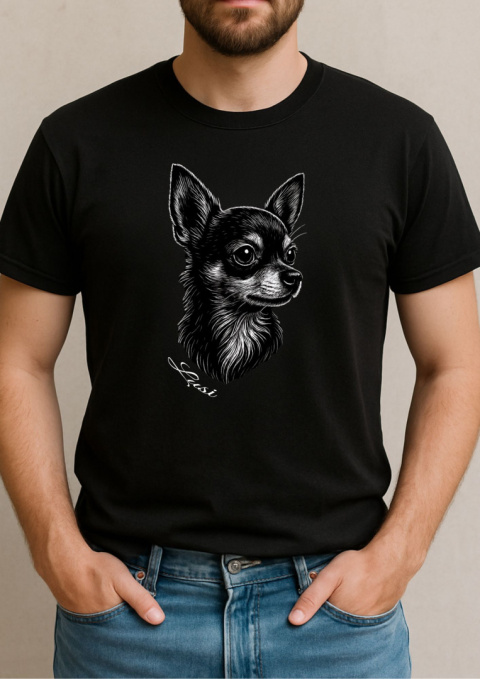 Koszulka Chihuahua Męska Personalizowana Koszulka Chihuahua Męska Personalizowana