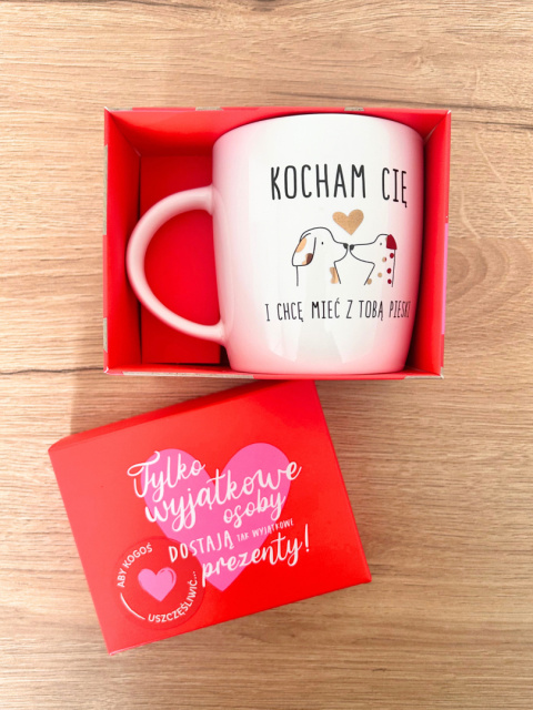 Kubek w psy "Kocham Cię i chcę mieć z Tobą pieski" Kubek w psy "Kocham Cię i chcę mieć z Tobą pieski"