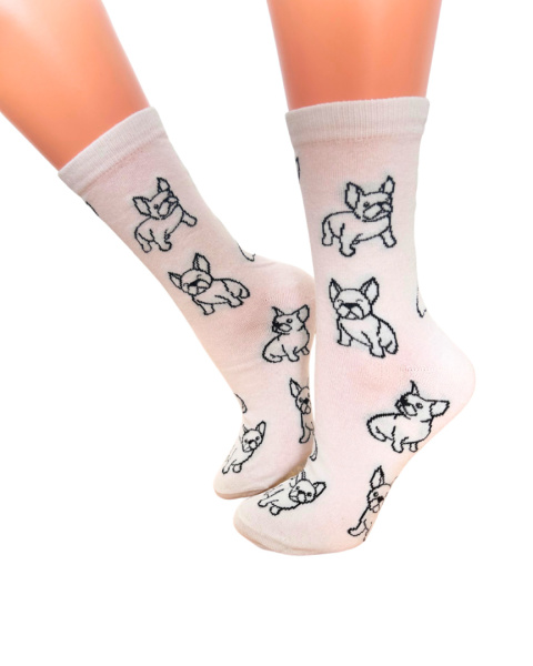 Skarpetki Buldog Francuski Damskie Skarpetki Buldog Francuski Damskie