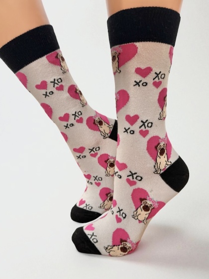 Skarpetki Mops Damskie