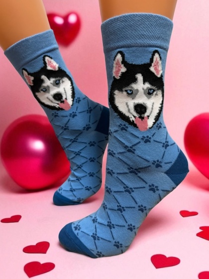Skarpetki Husky Syberyjski Damskie (niebieskie)
