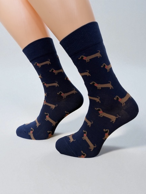 Skarpetki w Jamniki Męskie (granatowe)