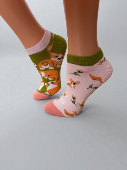 Stopki Skarpetki Corgi Damskie (kolorowe)