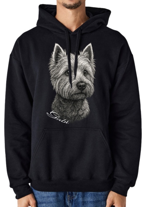 Bluza West Highland White Terrier Black&White