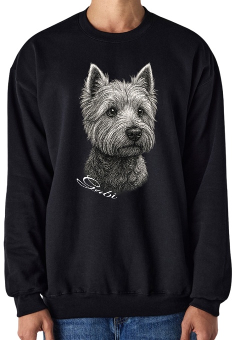 Bluza West Highland White Terrier Black&White