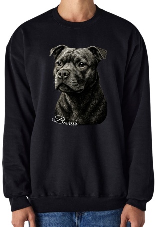 Bluza z Staffordshire Bull Terrierem Black&White