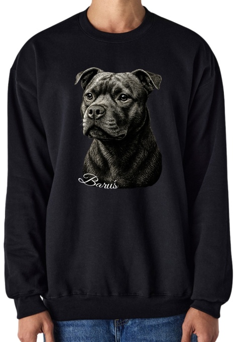Bluza z Staffordshire Bull Terrierem Black&White