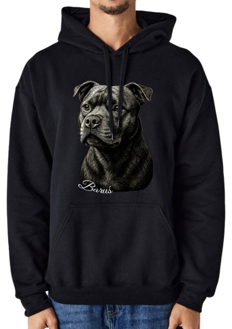 Bluza z Staffordshire Bull Terrierem Black&White