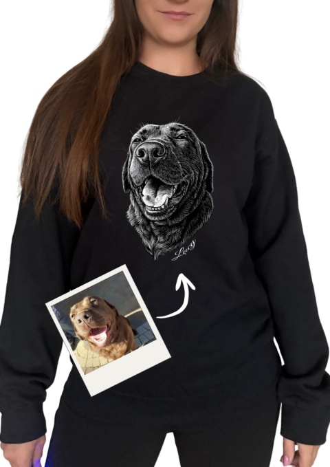 Bluza z Twoim Psem ze zdjęcia z nadrukiem