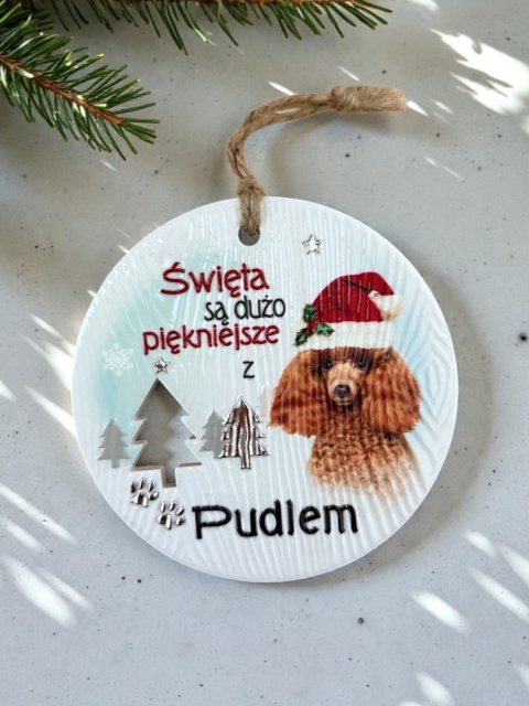 Bombka zawieszka Pudel