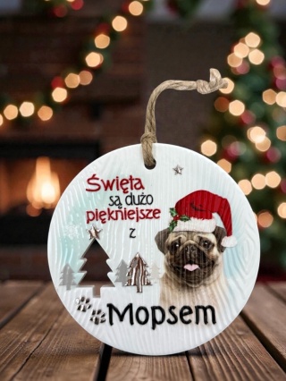 Bombka zawieszka Mops