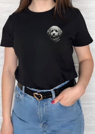 Koszulka z Maltipoo Black&White