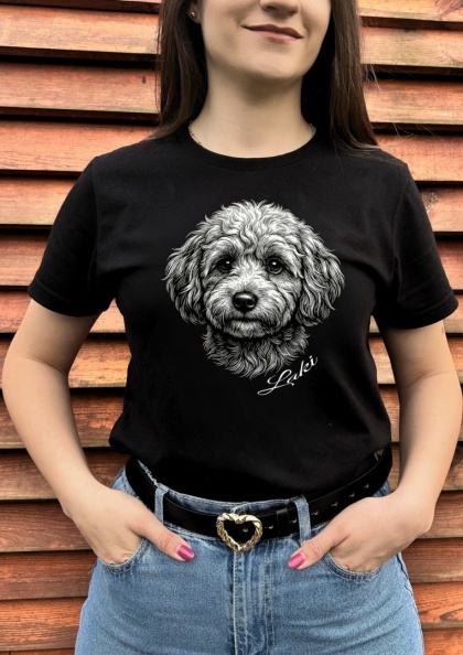 Koszulka z Maltipoo Black&White