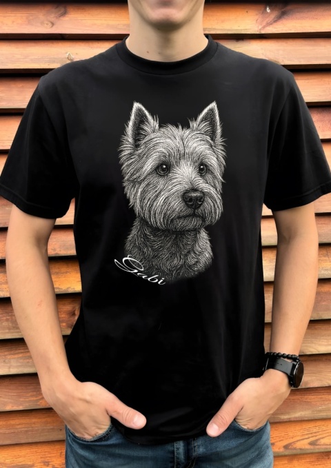 Koszulka West Highland White Terrier Black&White