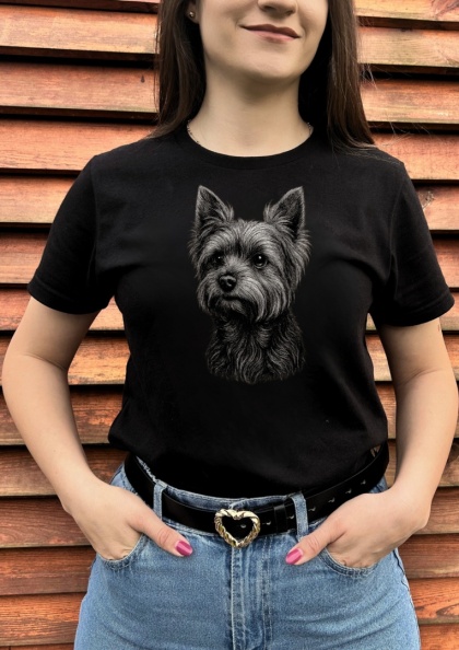 Koszulka z Yorkshire Terrierem Black&White