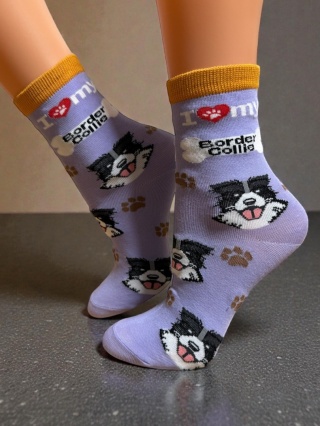 Skarpetki Border Collie Dziecięce (fioletowe)