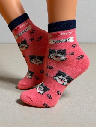 Skarpetki Border Collie Dziecięce (malinowe)