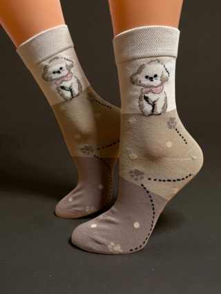 Skarpetki Maltańczyk Damskie (beżowe)