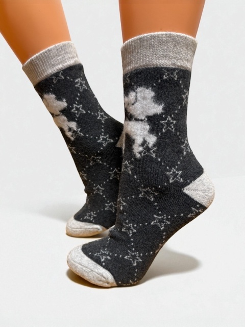 Skarpety wełniane w Pudle Damskie (ciemne)