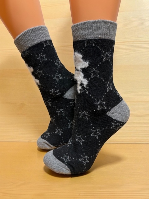 Skarpety wełniane w Pudle Damskie (czarne)