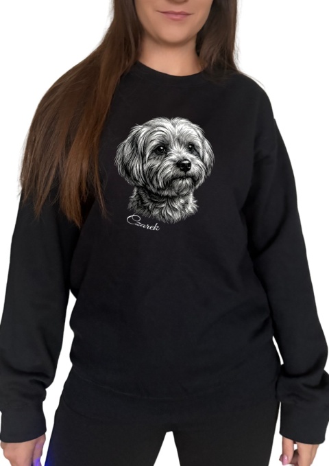 Bluza z Maltańczykiem Black&White