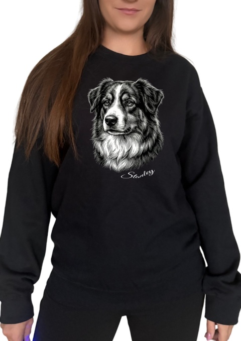 Bluza z Owczarkiem Australijskim Black&White
