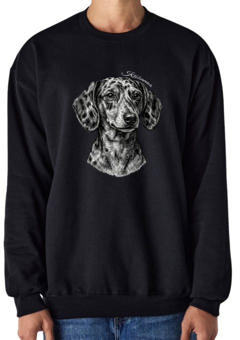 Bluza z Jamnikiem Merle Black&White