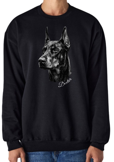 Bluza z Dobermanem Black&White