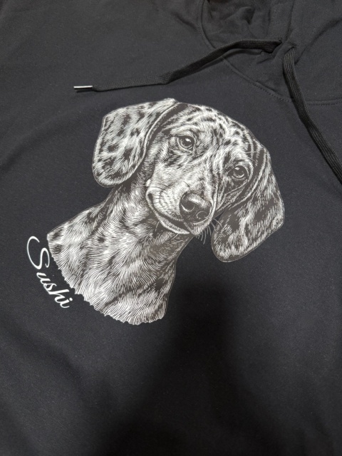 Bluza z Jamnikiem Merle Black&White